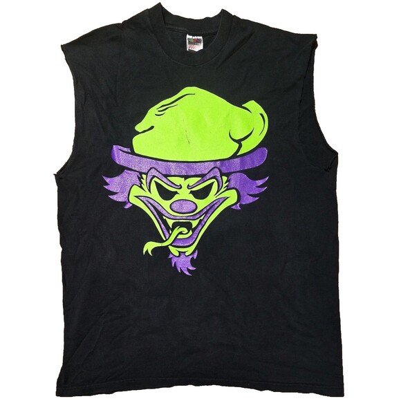 VTG ICP Shirt 90s Insane Clown Posse Riddle Box 1998 Black 2X Double Sided Joker - Picture 1 of 15